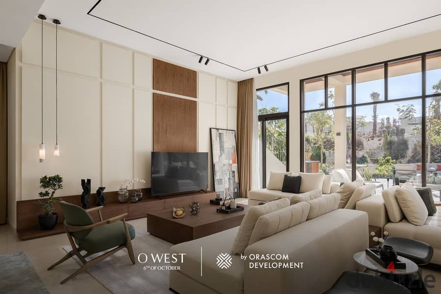 Fully furnished apartment for immediate delivery in OWEST compound, Gouna October, developed by Orascom Available on a 7-year installment plan 5