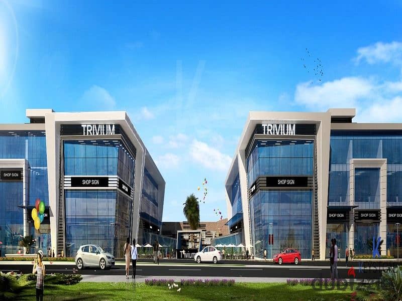 Office for rent, 72 meters, in Trivium Mall, Sheikh Zayed, finished, with air conditioning, distinctive location, in front of Capital and Park Street 6