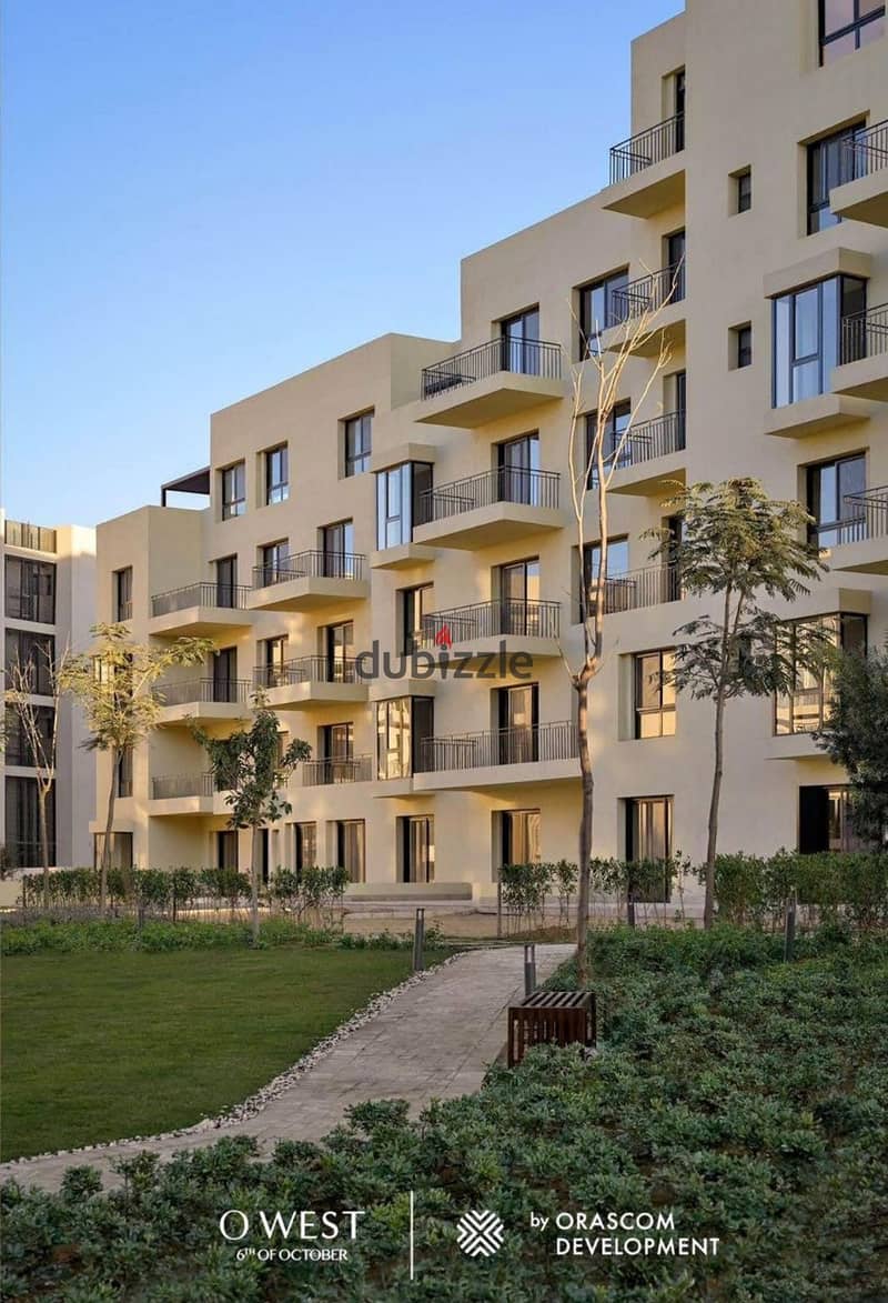 Garden Apartment , 930,000 DP & installments over 9 y, in o west compound at 6th of- October 9