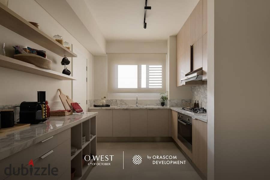 Prime location apartment with 4 rooms in Owest, available for installment over 9 years, directly across from Mall of Egypt. 11