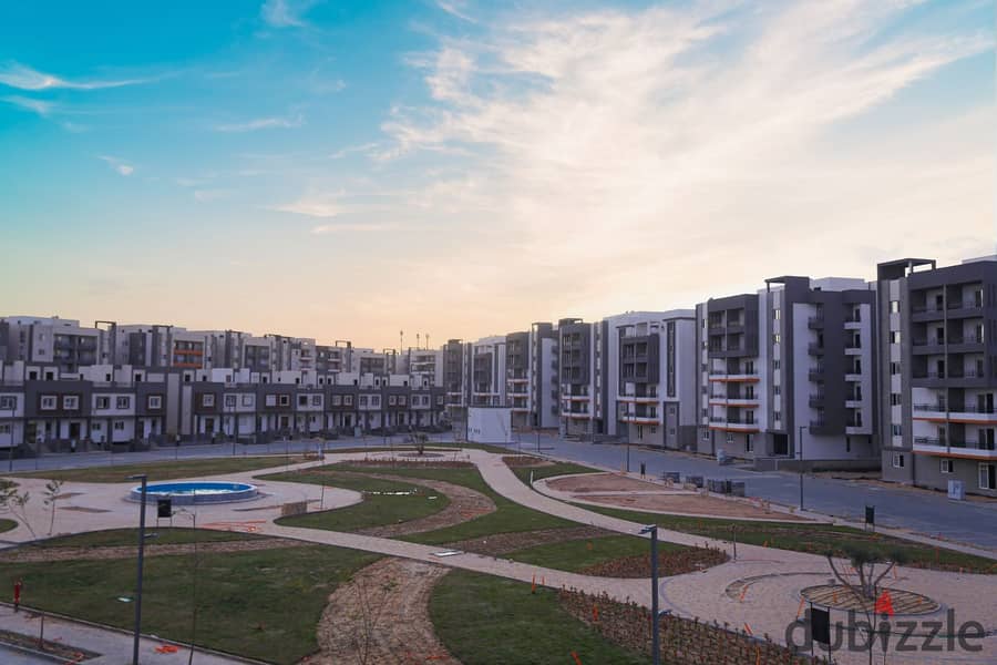 Apartment for sale in October with installments, fully finished in Rock Eden with a distinctive view of water bodies and landscape. . | Ashgar City - A 3