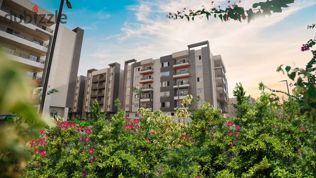 Apartment for sale in October with installments, fully finished in Rock Eden with a distinctive view of water bodies and landscape. . | Ashgar City - A 21