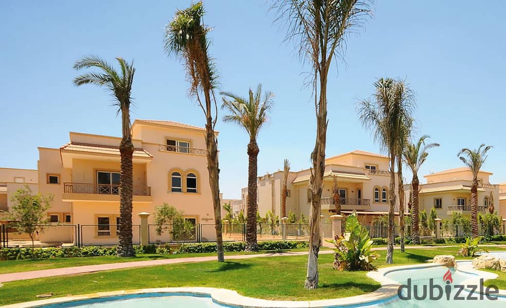 Twin house for sale 303m, super deluxe finish Greens Compound Sheikh Zayed 6