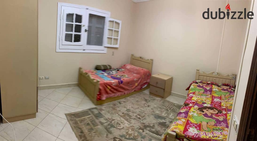 Furnished apartment for rent in District 3/4, a prime location next to services and the Arbella Mall in the Fifth Settlement 7