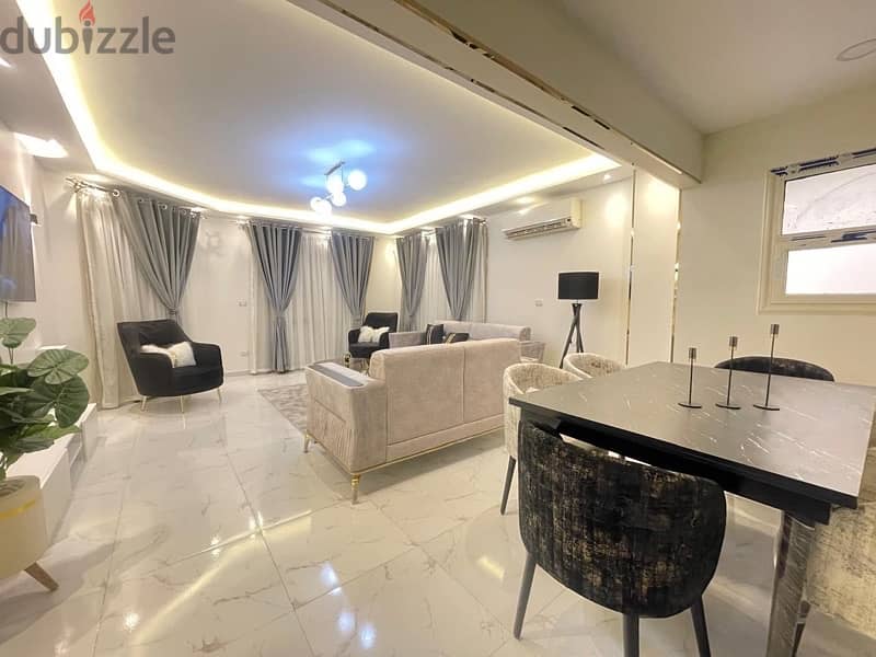 شقة مفروشة للايجار - ارضى بجاردن الخمائل الشيخ زايد Fully furnished 2