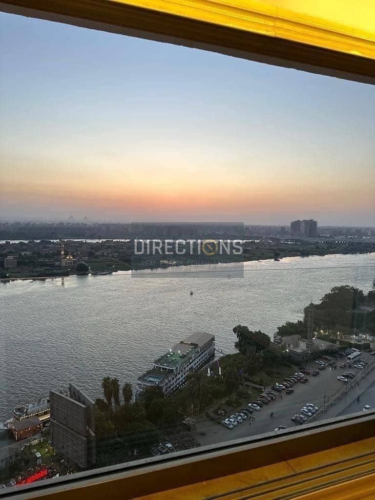 On the Corniche of Maadi, Ready to move a F. F APT + AC + furniture, hotel finishing in Reve Du Nil, with a panoramic view on the Nile, next to Hilton 3