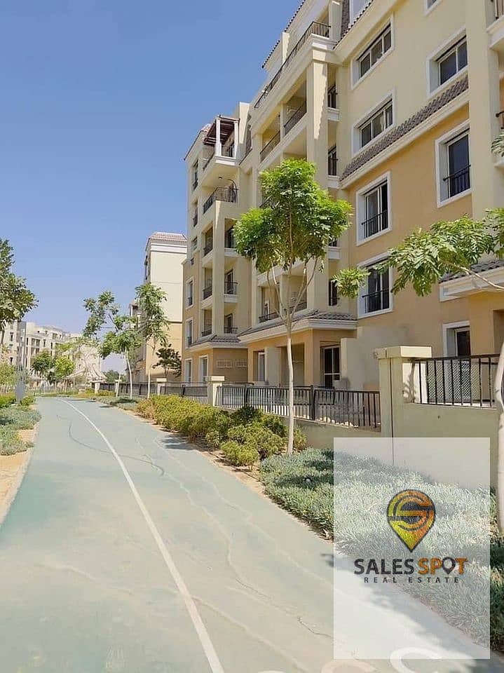 At half price a prime location apartment for sale in Sarai Sarai Compound near the Fifth Settlement 1