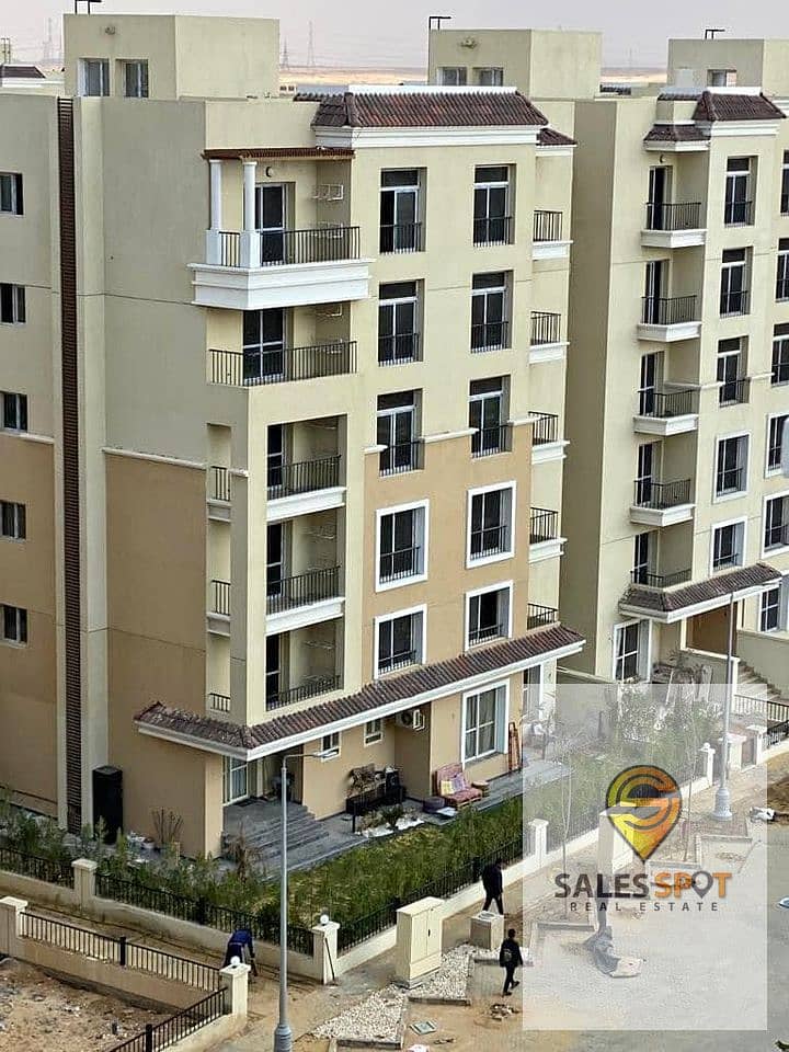 At half price a prime location apartment for sale in Sarai Sarai Compound near the Fifth Settlement 2