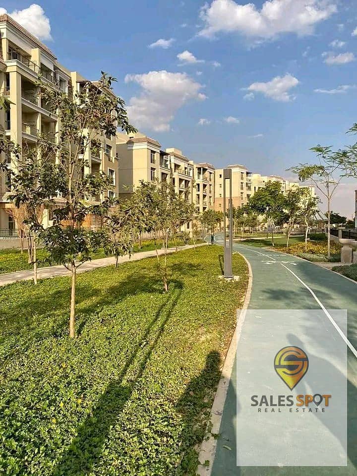 بنص السعر شقة لقطه للبيع prime location  في كمبوند سراي sarai بالقرب من التجمع الخامس 6