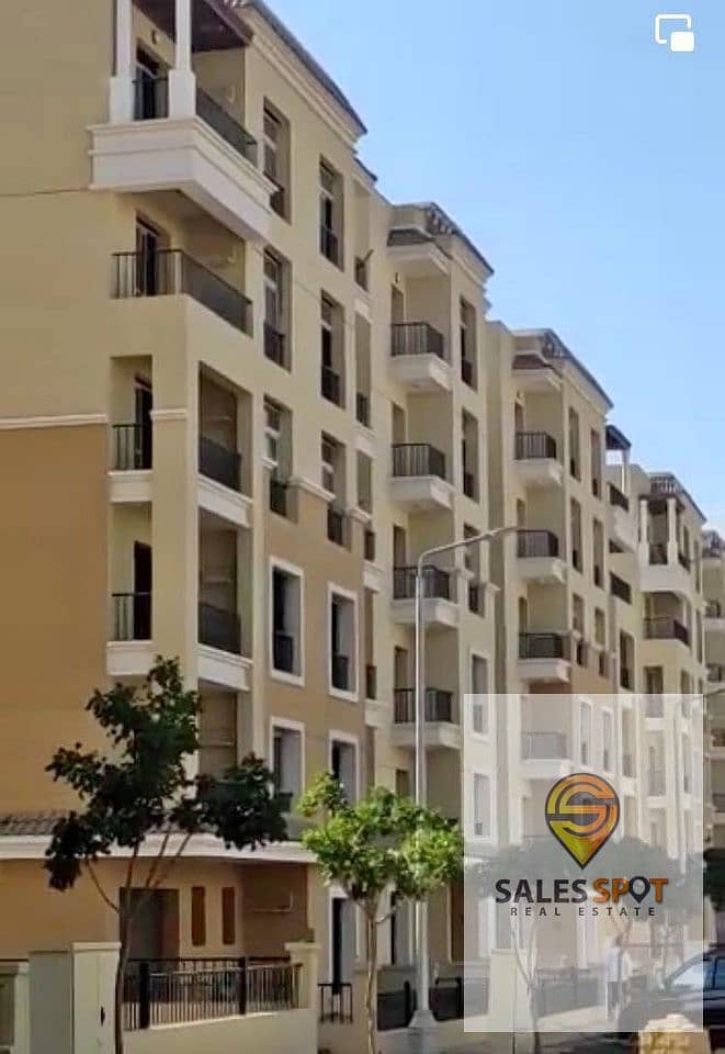 At half price a prime location apartment for sale in Sarai Sarai Compound near the Fifth Settlement 9