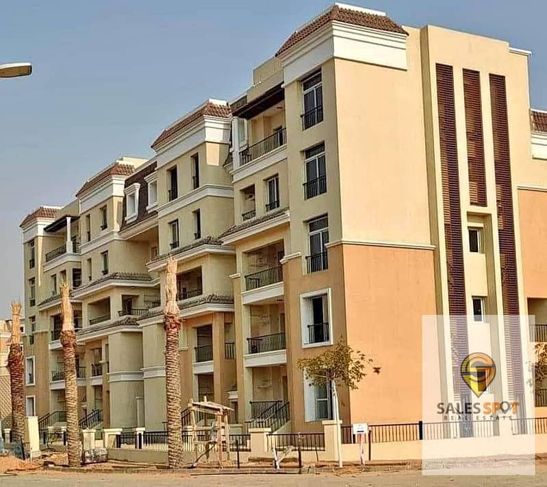 The lowest price of 3 Bedroom Apartment (For Sale) in Sarai Compound in front of El Shorouk 4