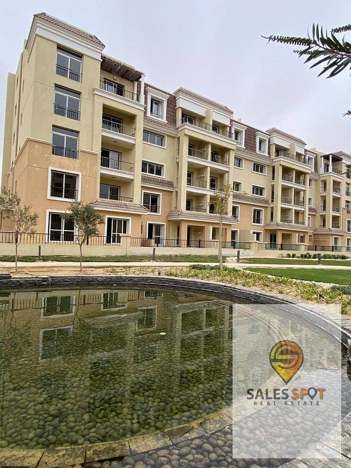 The lowest price of 3 Bedroom Apartment (For Sale) in Sarai Compound in front of El Shorouk 7