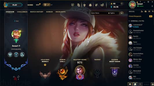 League of legends account EUNE