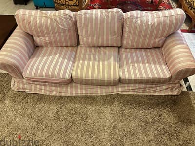 BROKEN!! ikea EKTORP 3 seat sofa with extra cover