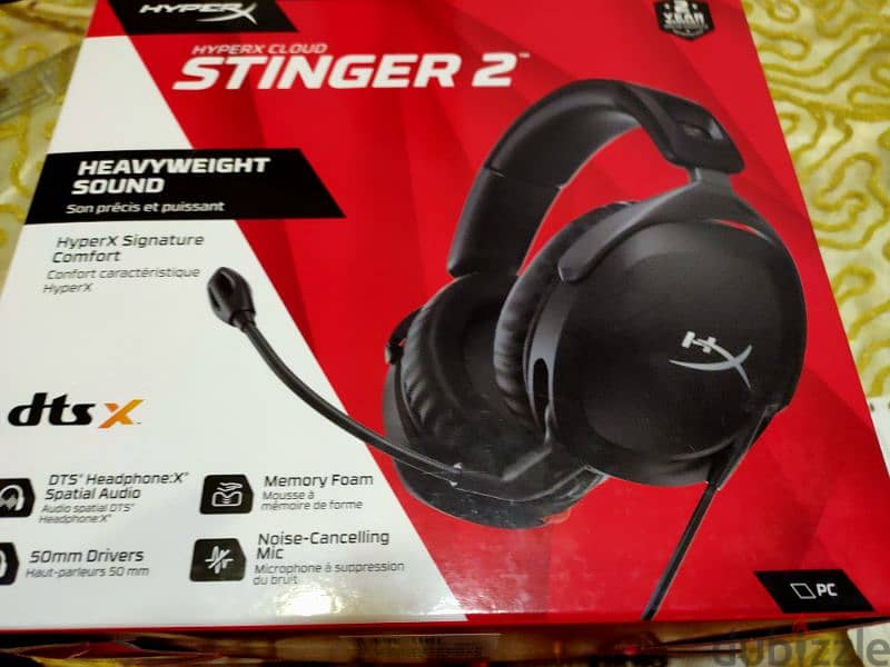 سماعة HYPERX CLOUD STINGER 2 اصلية جديدة 4