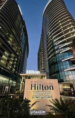 Full Nile view apartment managed by Hilton fully finished with air conditioners for sale in Maadi Nile Pearl Towers 0