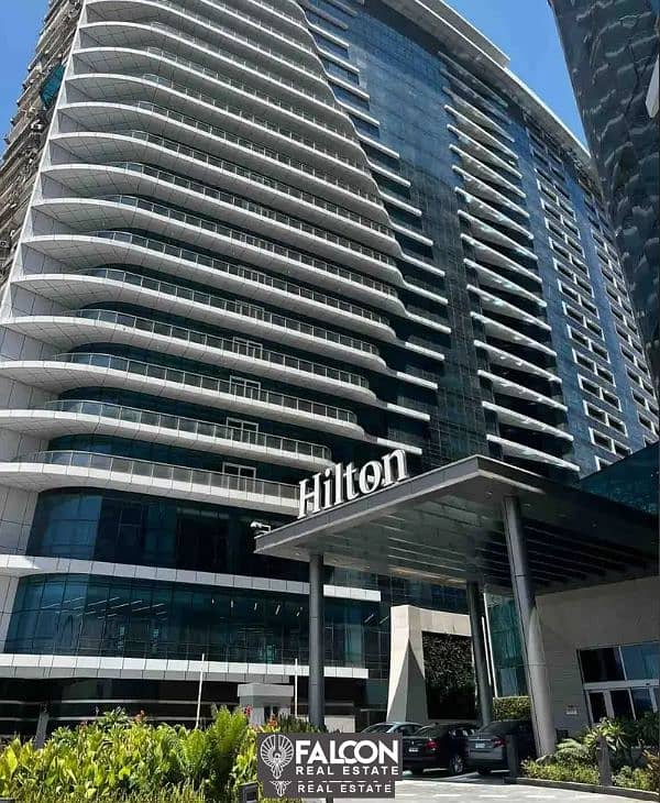 Full Nile view apartment managed by Hilton fully finished with air conditioners for sale in Maadi Nile Pearl Towers 8