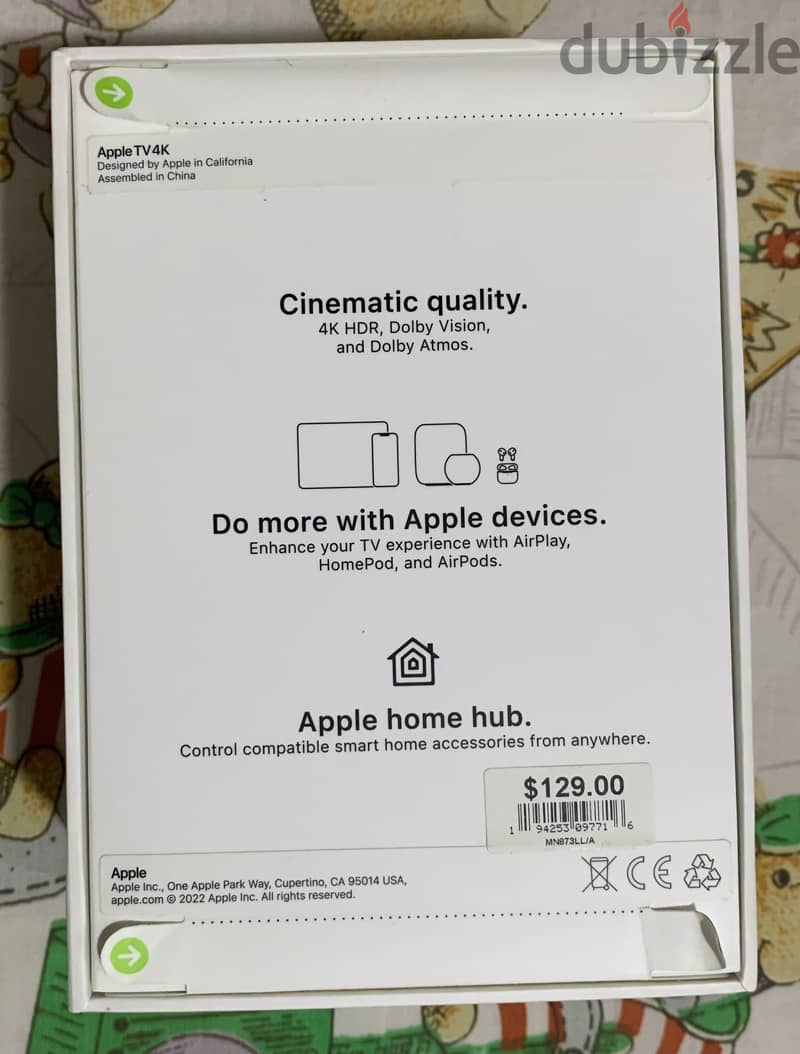 Apple TV 4K 64GB WI-FI (3 Gen) ابل تي في 3