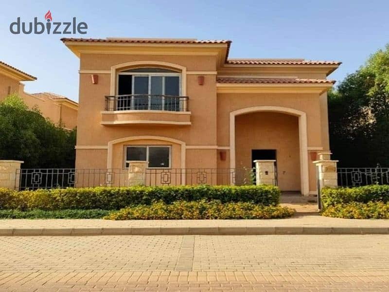 Independent villa for sale 294 m + private pool ready for viewing in installments in Stone Park New Cairo Compound 3