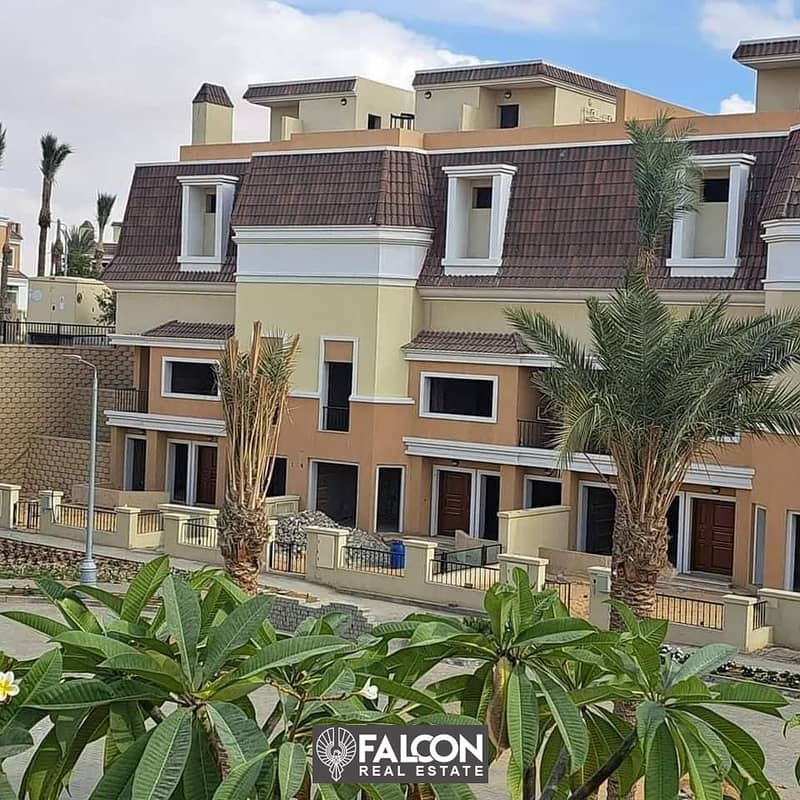 Premium Corner Town House Villa Direct Lagoon 206m With Distinctive Division Prime Location For Sale In Sarai New Cairo Next To Madinaty 2