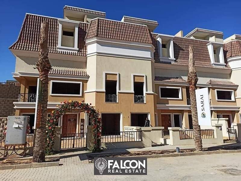 Premium Corner Town House Villa Direct Lagoon 206m With Distinctive Division Prime Location For Sale In Sarai New Cairo Next To Madinaty 3