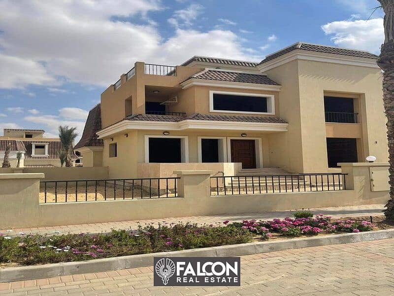 Premium Corner Town House Villa Direct Lagoon 206m With Distinctive Division Prime Location For Sale In Sarai New Cairo Next To Madinaty 7