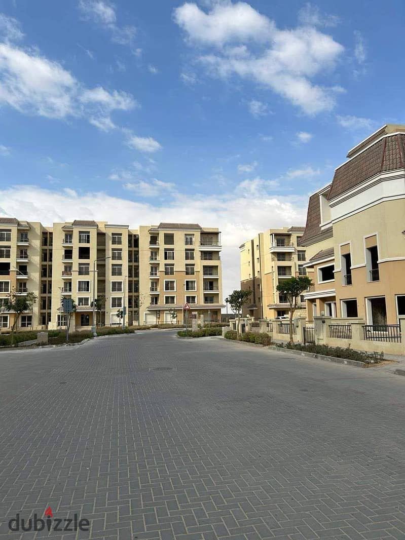 Own a one-bedroom apartment with a landscape view on the Suez Road near Madinaty 0