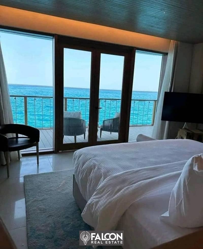 Without DownPayment Premium Sea View Chalet Ultra Super Lux Finishing 115m Prime Location For Sale In IL Monte Galala Ain Al  Sokhna With Installments 4