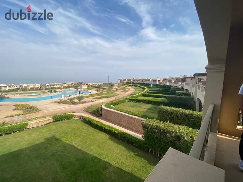 At the lowest price in Sokhna, pay 2 million and 580 thousand and receive a chalet on the sea with hotel finishes in La Vista Gardens 7