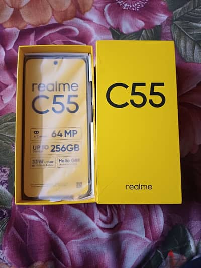 للبيع موبايل Realme C55 جديد لم يستخدم رام 8 مساحة 256