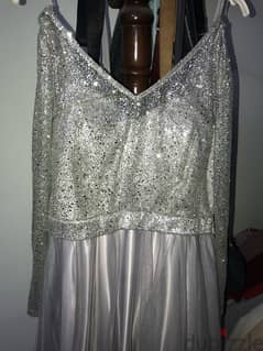 silver soiree dress (never used) 0