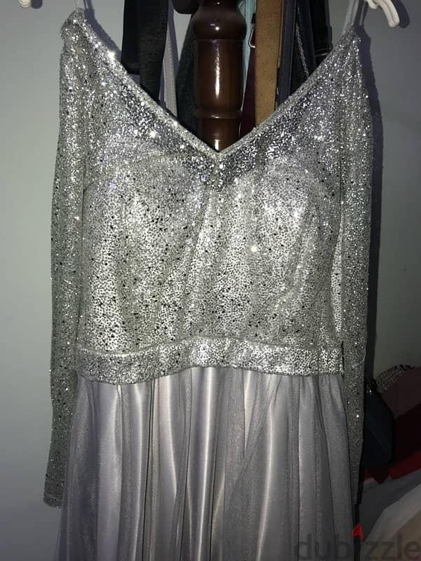 silver soiree dress (never used) 0