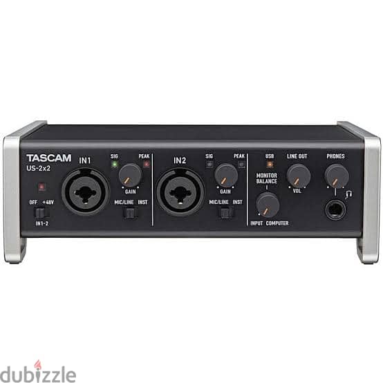 كارت صوت لقطه لم يستخدم tascam us-2x2 للبيع او البدل بكارت focusrite 1