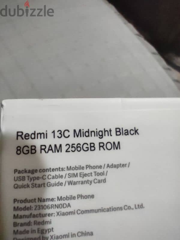 جديد إستعمال 4 شهور بفاتورته وضمانه Xiaomi Redmi 13c 256/8 3