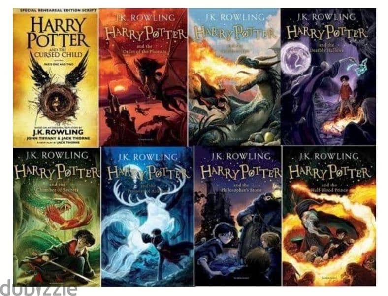 Harry Potter paperback full book set volumes 1 to 8 0