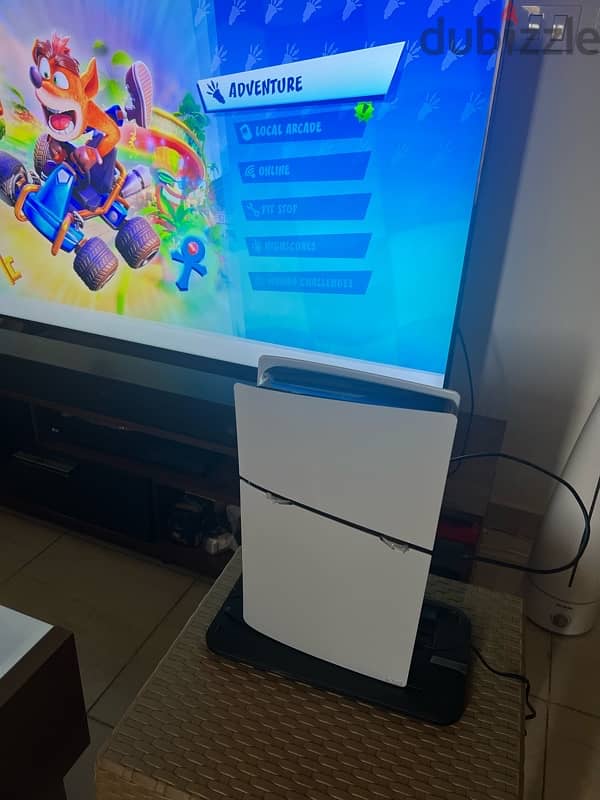 playstation 5 slim + زراع +bag+ fifa2025 online and offline 1