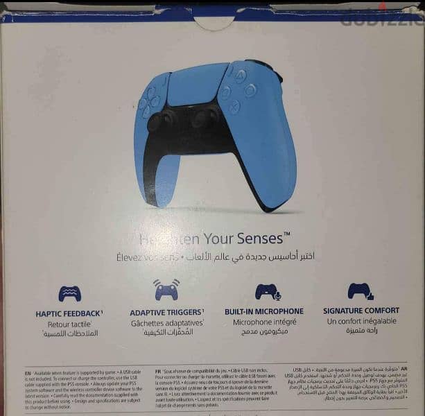 ps5 controller dualsense blue دراع بلايستيشن ٥ ازرق مستعمل كانه جديد 5