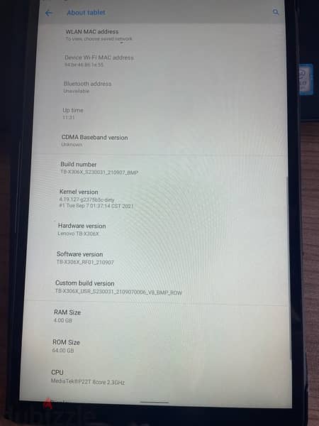 lenovo tab M10 hd 6