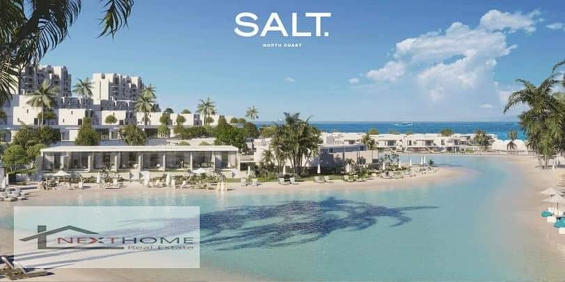 chalet for sale in salt north coast sea view , lagoon view under market price delivered 2027 8