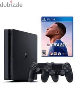 playstation 4 slim بحاله ممتازه مع لعبه ويدتين 0