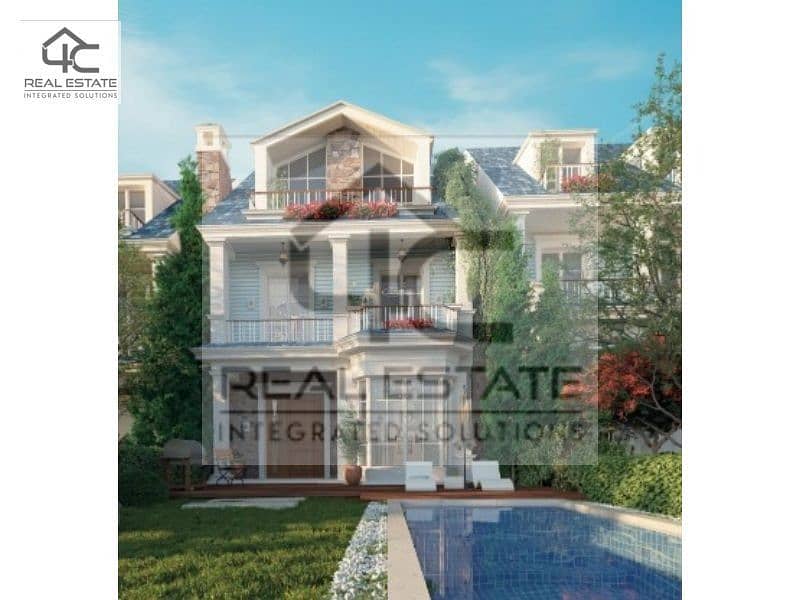 I villa for sale, semi-finished, with the lowest down payment and the best installments system, with an open garden on the largest landscape area. 2