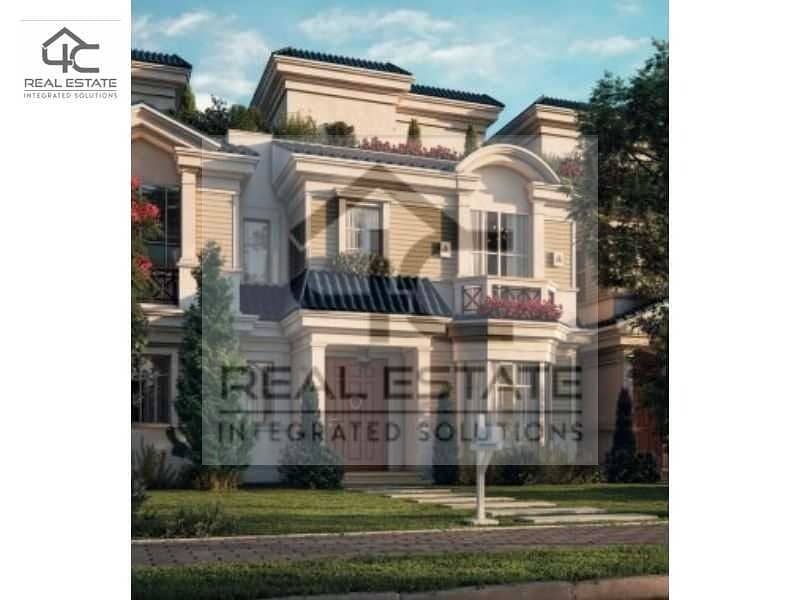 I villa for sale, semi-finished, with the lowest down payment and the best installments system, with an open garden on the largest landscape area. 5