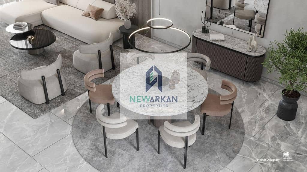 Apartment for sale luxury finishing with instalments for the longest period, a very prime location in 6th October City near to Mall of Arabia 8