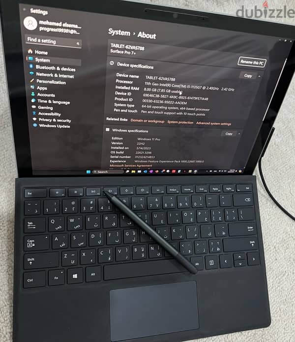 Microsoft surface pro 7 + 3