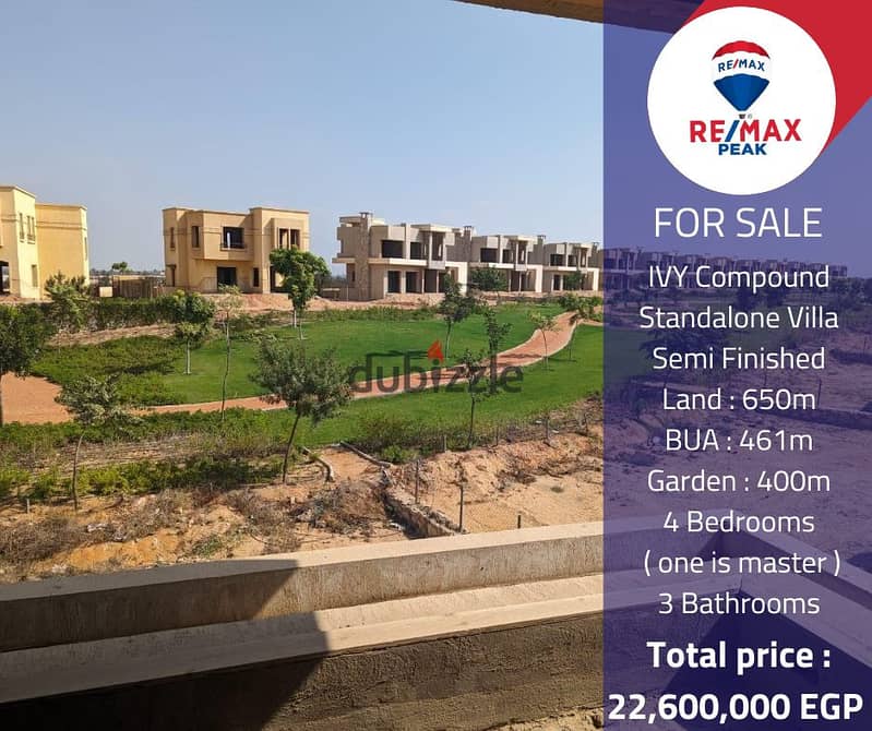 For Sale IVY Compound New Giza  Standalone Villa  461m 0