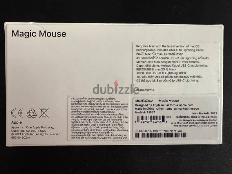 Apple Magic Mouse 2 - White (used like new) box + everything 3