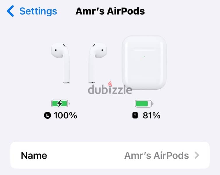 اصليه AirPods السماعه اليمين محتاجه بطارية 3