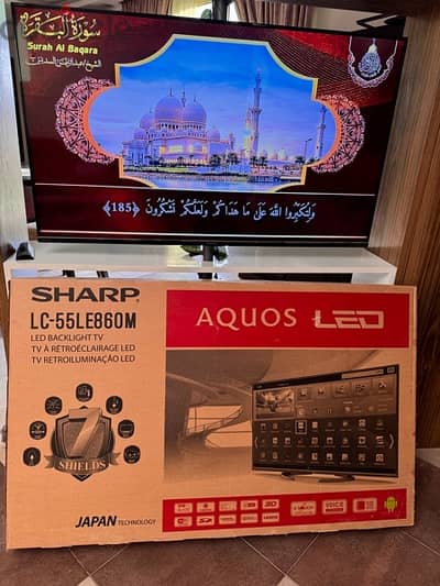 sharp 3D Led TV 55" with all original parts, camera, glasses,2 remotes