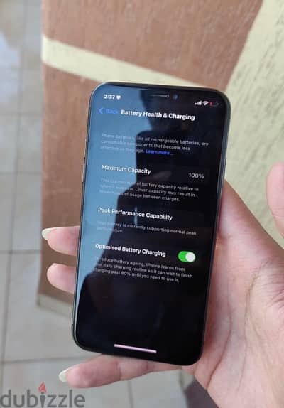 iPhone X 256G بطارية 100% بحالة ممتازة