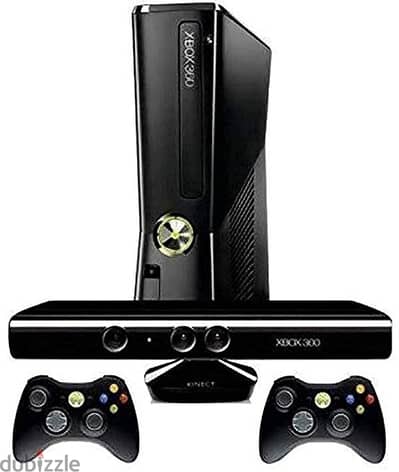 xbox 360 متهكر وعليه العاب كتير دراع واحد مع كينكت